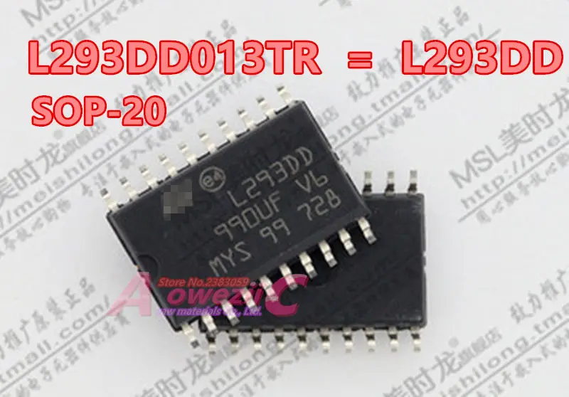 Aoweziic 100% новый импортный оригинальный L293D L293B L293DNE L293NE DIP-16 L293E DIP-20 L293DD013TR L293DD SOP-20 чип