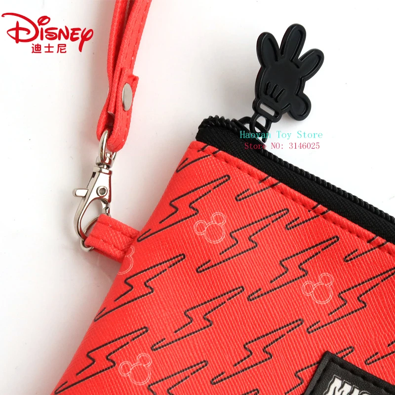 Натуральная disney из красного ПВХ Микки многофункциональная женская сумка косметический бумажник кошелек сумка Мода мумия ручной для девочек Подарки