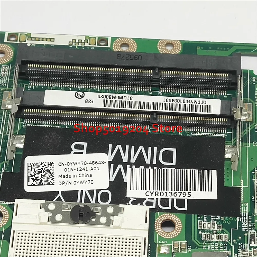 Материнская плата для ноутбука Dell Inspiron 1764 DAUM3BMB6E0 YTGF3 HM55 31UM5MB0020 материнская CN-0YWY70