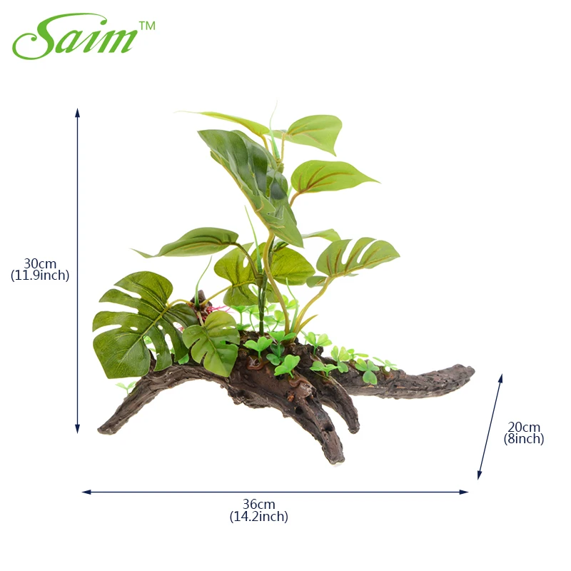 

14.2" Saim Aquarium Plants Decoration Acuario Plastic Plant Large Aquarium Plants Artificial Plants Fish Tank Ornament Decoratio