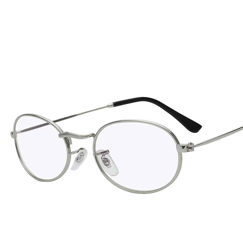 Sliver w clear MAX овальные женские солнцезащитные очки мужские очки женские роскошные Ретро Металлические солнцезащитные очки винтажные зеркальные UV400 - Цвет линз: Sliver w clear
