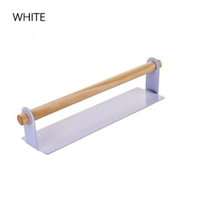 Sticky White 1 шт. настенный модный ящик для хранения тряпичный кронштейн пластиковая упаковка стеллаж для хранения дерева и металла кухонное полотенце стойка для полотенец - Цвет: Sticky White