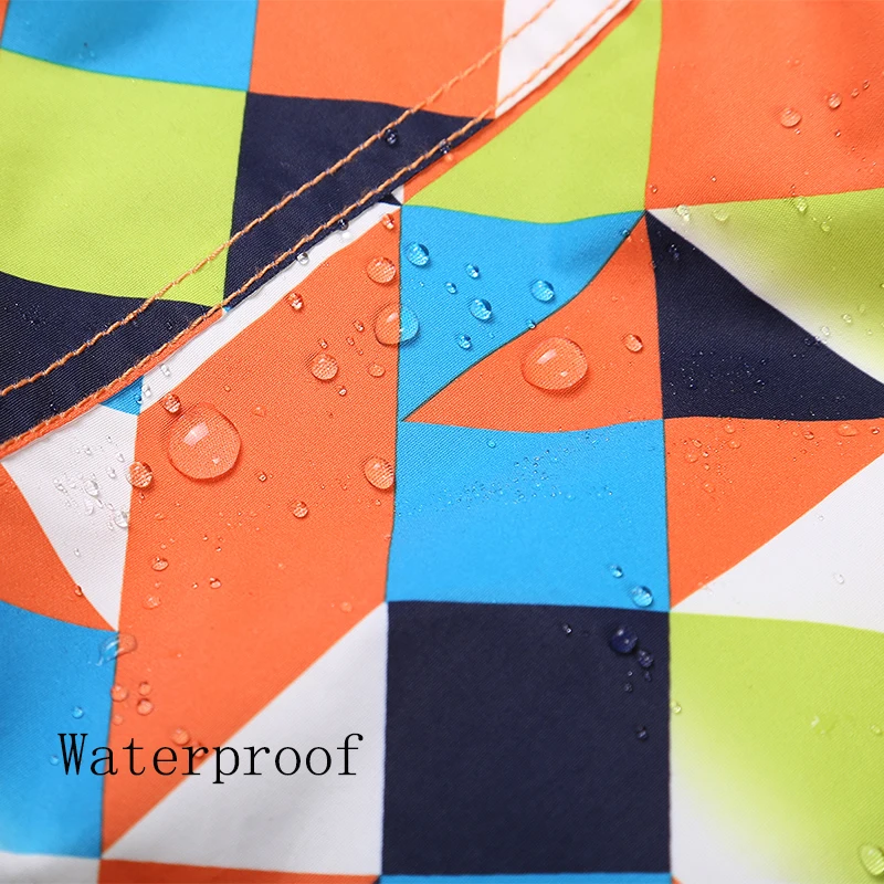 Зимние лыжные комплекты для девочек ветрозащитные куртки с капюшоном штаны