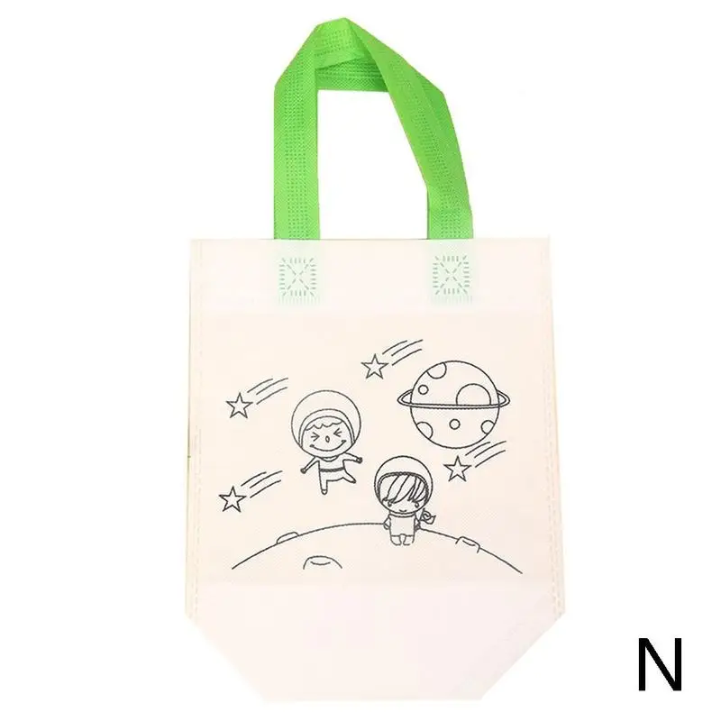 N DIY Painting Drawing Bag Environmental Protection Materials Various Design Bag For Develop Child Kindergarten Patience - Цвет: N