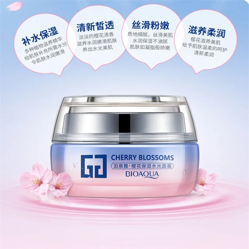 

BIOAQUA Sakura Water Facial Moisturizing Cream skin care hydrating nourishing Cream face care Whitening Treatment Stretch Marks