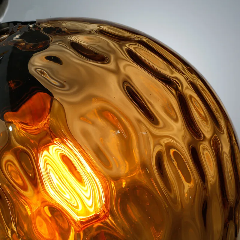 Винтажный подвесной светильник стеклянная деревянная Подвесная лампа