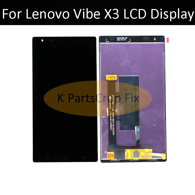 Black For Lenovo Vibe X3 LCD Display Touch Screen Digitizer Assembly X3c50 X3c70 Replacement | Мобильные телефоны и