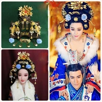ancient tang dynasty empress princess hair tiara for tv play legend of tang empress wu meiniang cosplay photography accessories