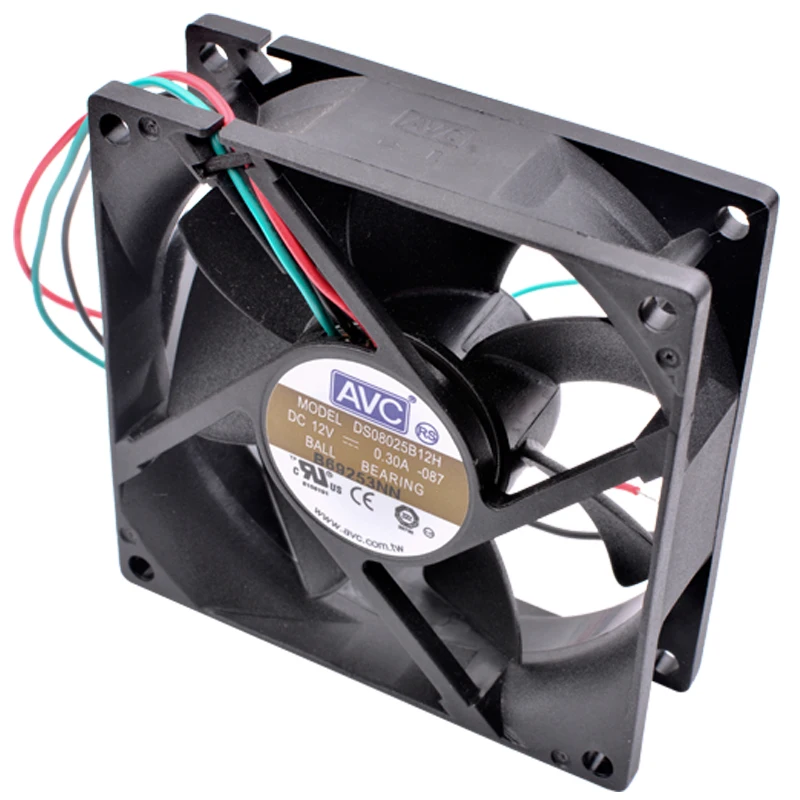 Новый оригинальный DS08025B12H 8 см 80 мм вентилятор 8025 DC12V 0.30A шар большой объем воздуха