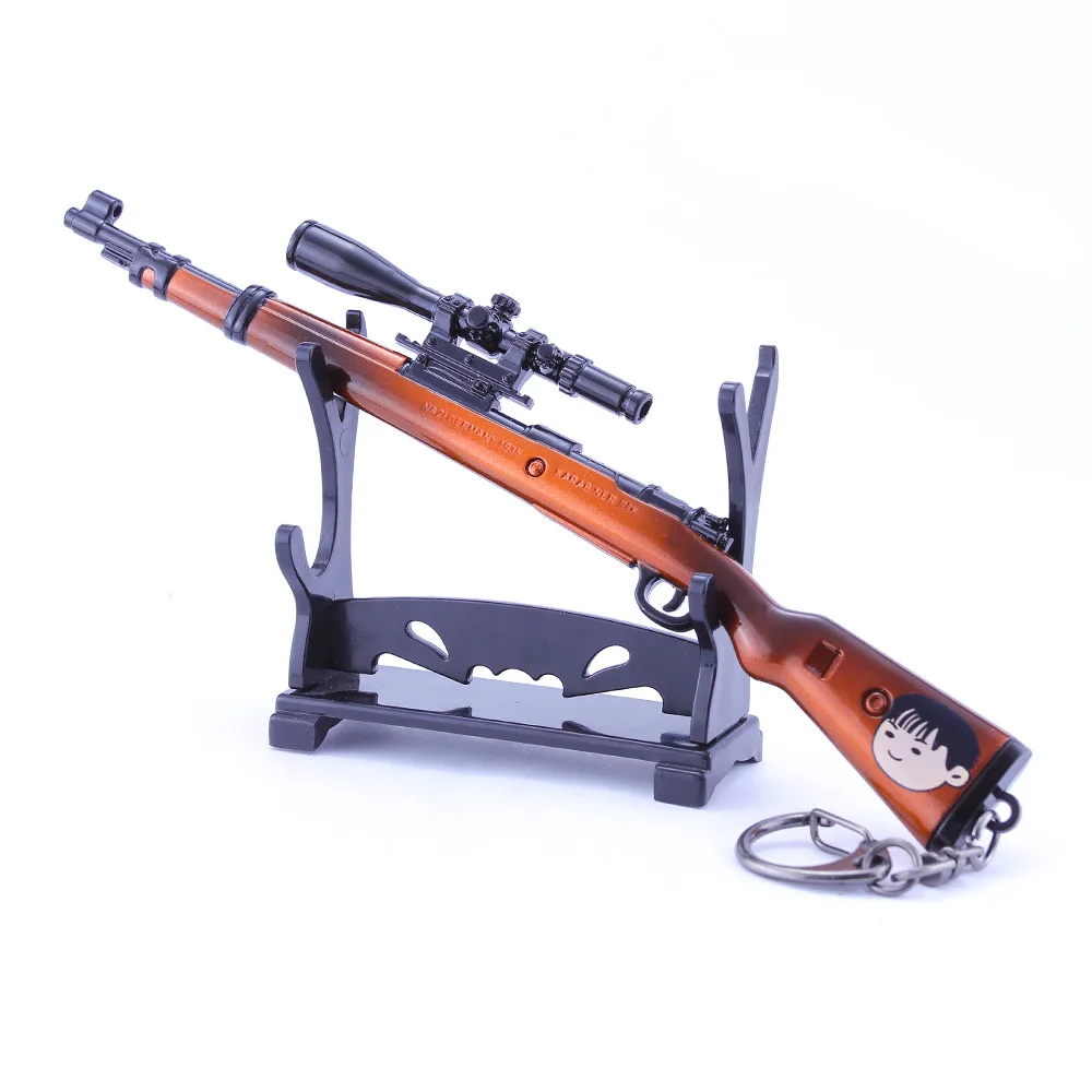Новая игра Playerunknown's боя PUBG Косплэй реквизит 9 Стиль 98K AWM AKM пистолет металлическая ий Брелок с подвеской игрушки 6 шт./компл