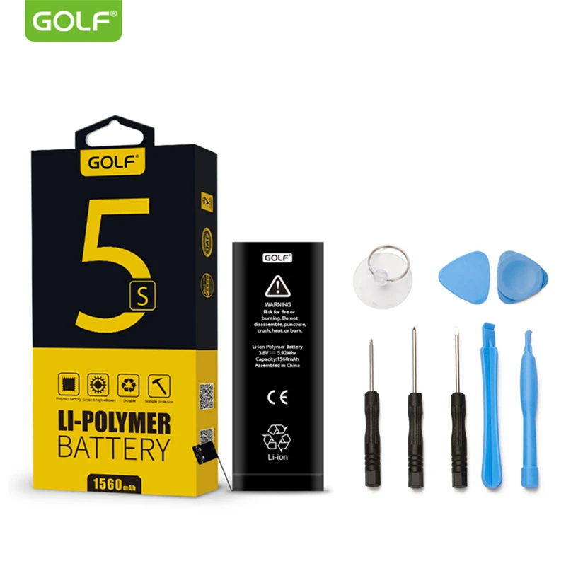 Оригинальная батарея Golf для iPhone 5S 5 5C 6S Plus реальная емкость аккумулятор телефона 6