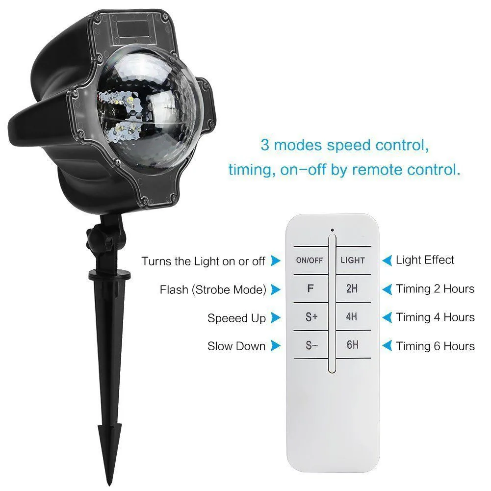 Рождественский светодиодный прожектор со снежинками ночник для дома сада