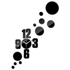 Новый дизайн diy домашний декор кварцевые настенные часы Современный стиль настенные часы зеркало из геометрических фигур акриловый материал стикер на стену