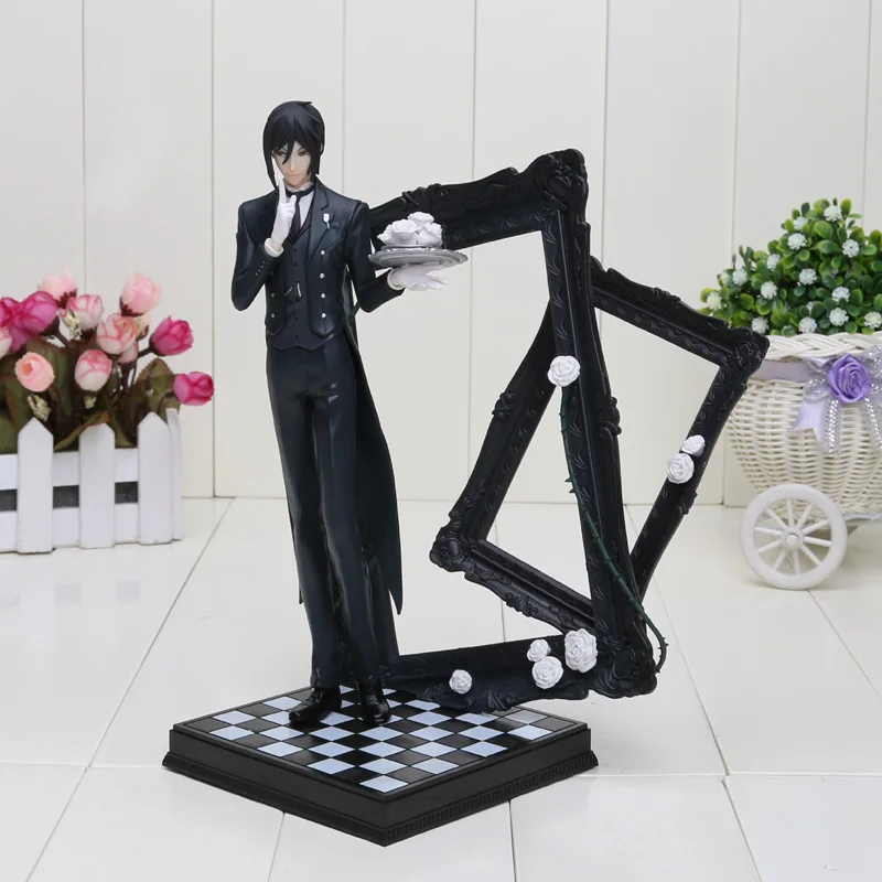 Аниме Black Butler minists Sebastian ПВХ фигурка Коллекционная модель игрушки - Цвет: 1 no box 23cm