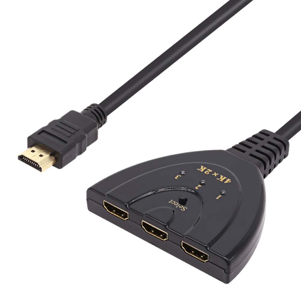 Mini HDMI Splitter кабель 4 К * 2 3 в 1 из Порты и разъёмы концентратор коммутатора 1080 P для DVD