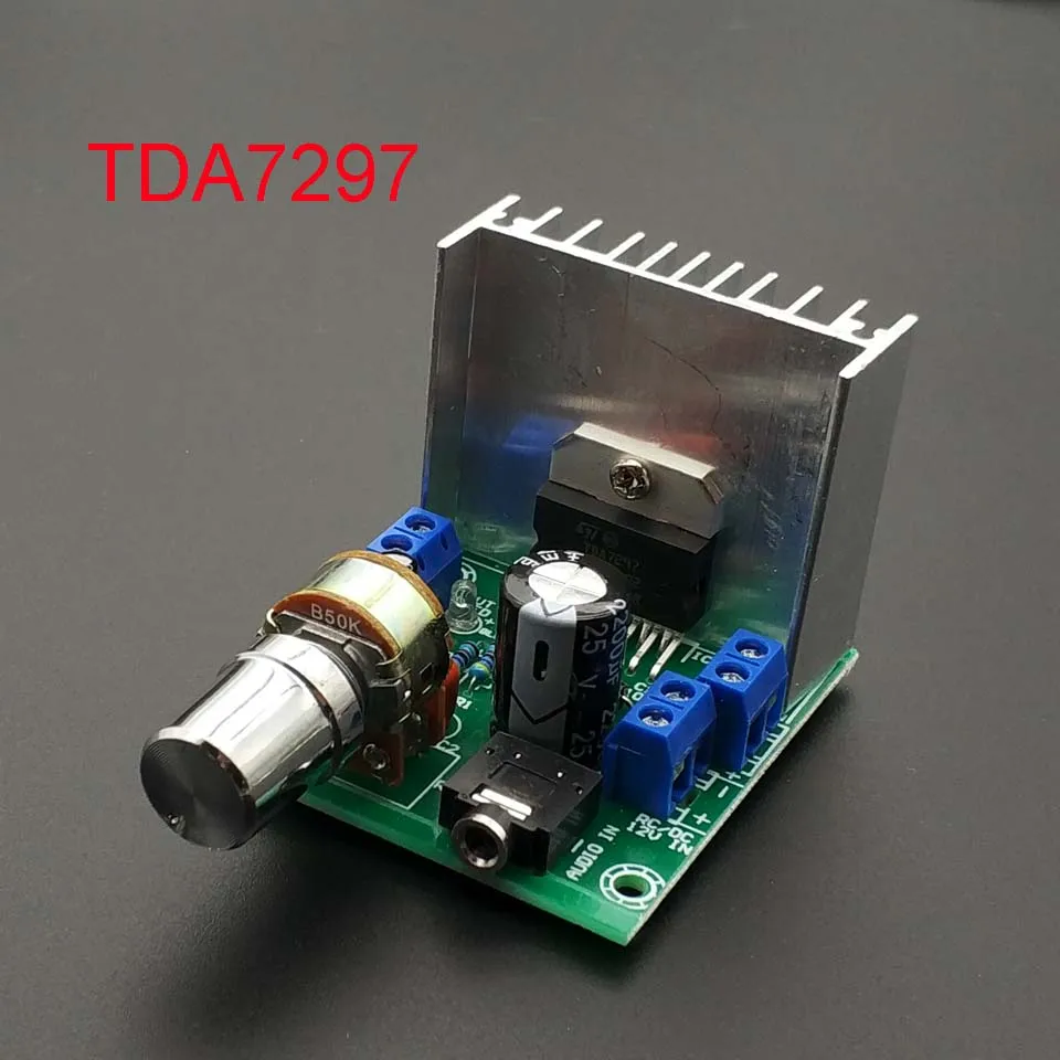 Плата цифрового усилителя звука TDA7297 Версия B 15 Вт двухканальная AC/DC 12 В|board board|board