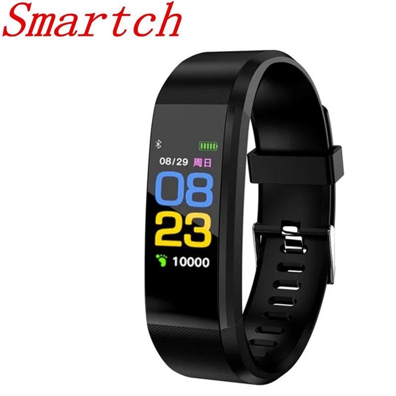 Smartch ID115 плюс сердечного ритма Smart Band 0 96 &quotOLED Makibes Bluetooth браслет напоминание мульти