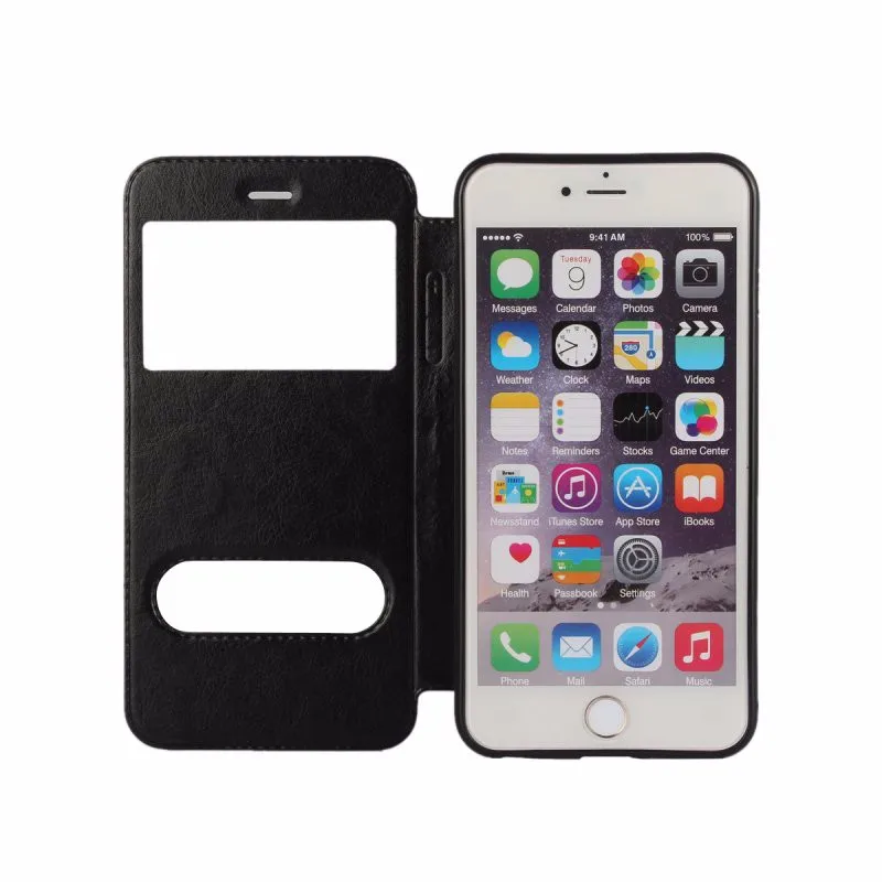 UBERAY чехол для телефона для iPhone 8, 7, 6S Plus, SE, 5S, чехол, сумка, умный ответ, Вид из окна, Магнитный Флип, кожаный чехол для iPhone 5, SE, Capa