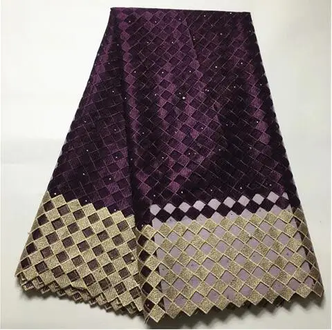 Французская кружевная ткань синяя Высококачественная нигерийская Тюлевая