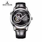 Часы мужские с ремешком из телячьей кожи, нержавеющая сталь