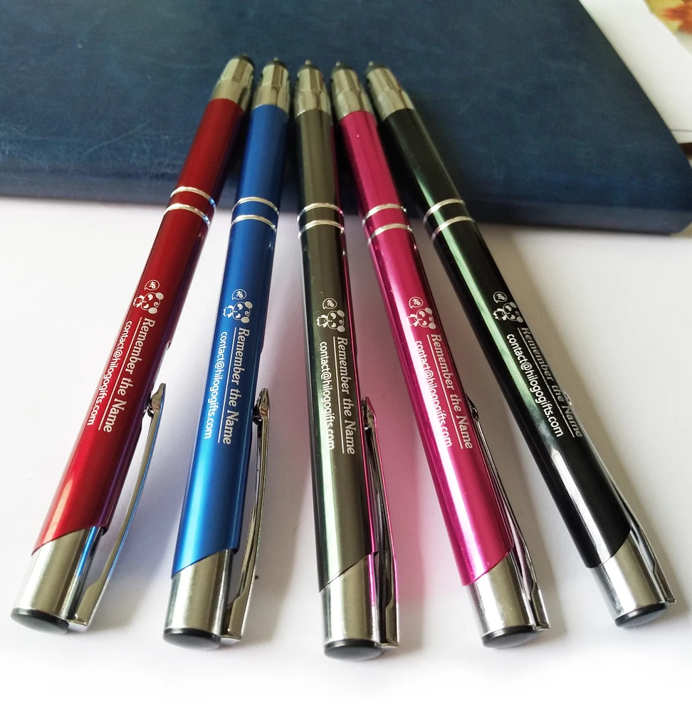 Топ stylus карандаши хороший экран сенсорный логотип шариковая ручка personalzied ручка с вашим логотипом/бренда/текст/электронной почте лазер для продвигает