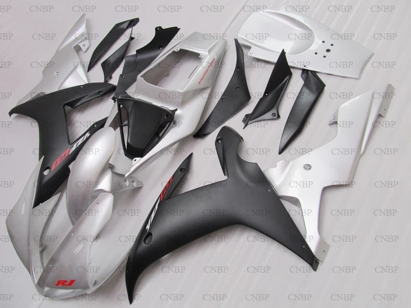 Обтекатель для YAMAHA YZFR1 02 2002 - 2003 матовый черный серебристый корпус комплекты