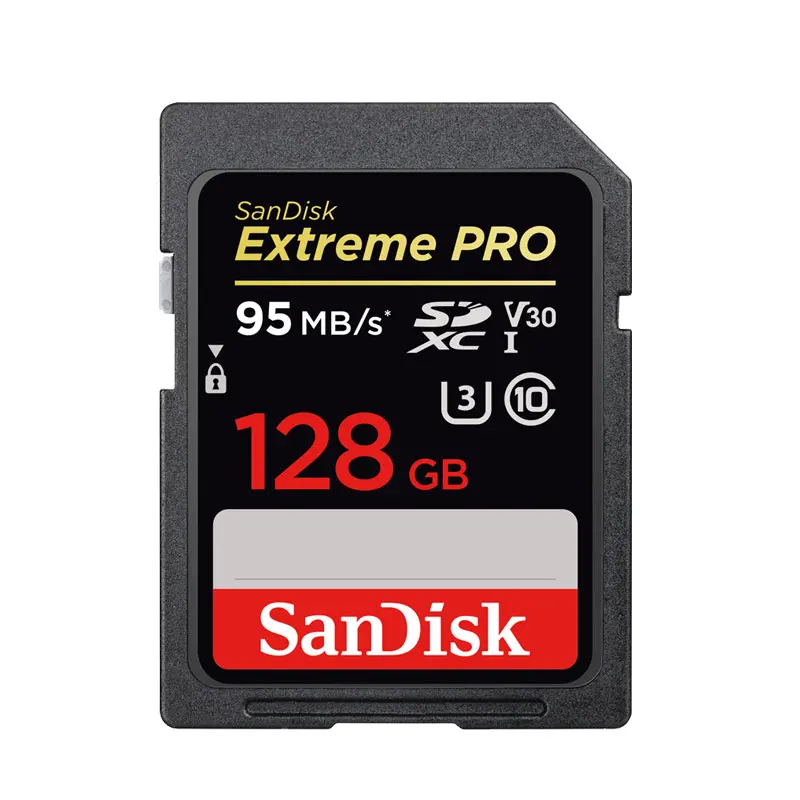 SanDisk SD карта 16 Гб оперативной памяти, 32 Гб встроенной памяти, 64 ГБ 128 ГБ 256 Гб карта памяти 80 МБ/с. U1 170 МБ/с. U3 V30 4 K для цифровой зеркальной камеры Canon Nikon SLR Камера съемки видео в формате 4 K - Емкость: 95MB-128GB