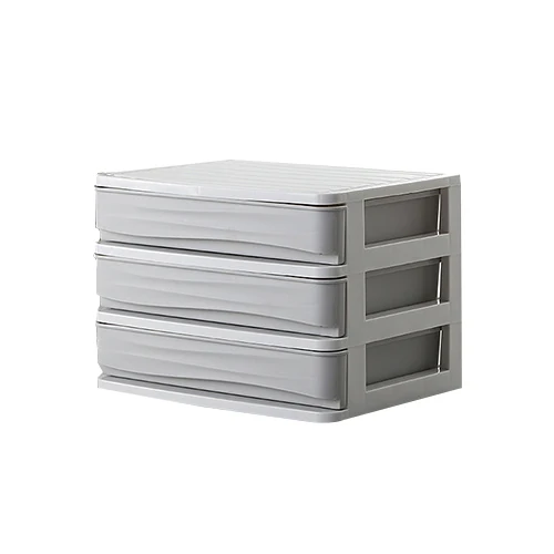 Gray 3 Layers Модный пластиковый органайзер для макияжа, женская коробка для хранения косметики, ювелирное ожерелье, контейнер для губной помады, настольный держатель, принадлежности - Цвет: Gray 3 Layers