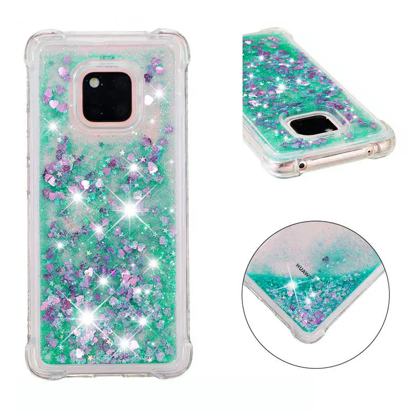 Для Huawei P20 Pro Mate 20 Lite 10 Dynamic Liquid Quicksand Bling Diamond блестящий чехол для P8 P9 2017 P Smart Cover |