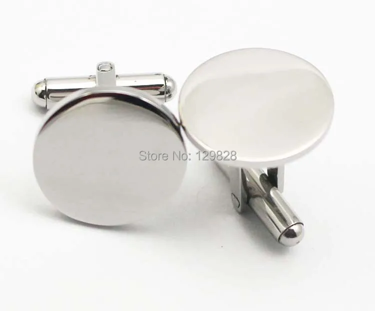 

316L stainless steel fashion round cuff links blank for man