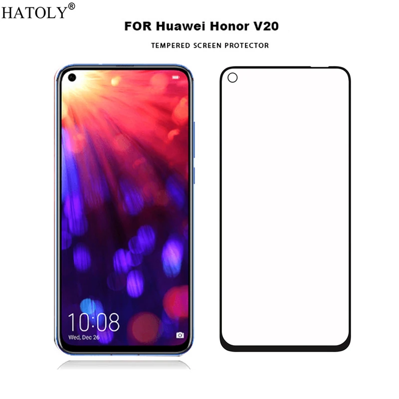 2Pcs Huawei Honor View 20 Glass Tempered for V20 Film Full Glue Screen Protector | Мобильные телефоны и аксессуары