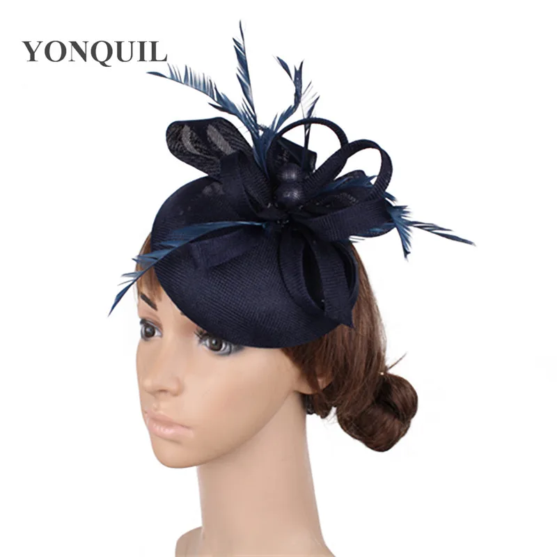 Женская вуалетка с перьями, шляпка-«Таблетка» для невесты, модные аксессуары для волос от AliExpress WW