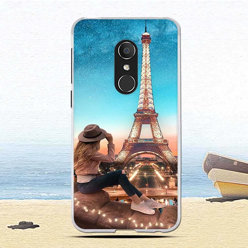 Чехол для Alcatel 1C 5009D Мягкая силиконовая задняя накладка из ТПУ чехол милый с котом