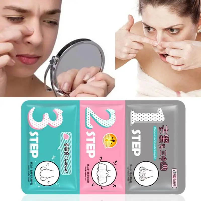

Remove Blackhead 3 Steps T Area Care Deep Clean Pores Blackhead Nose Patch Mask Deep Cleansing