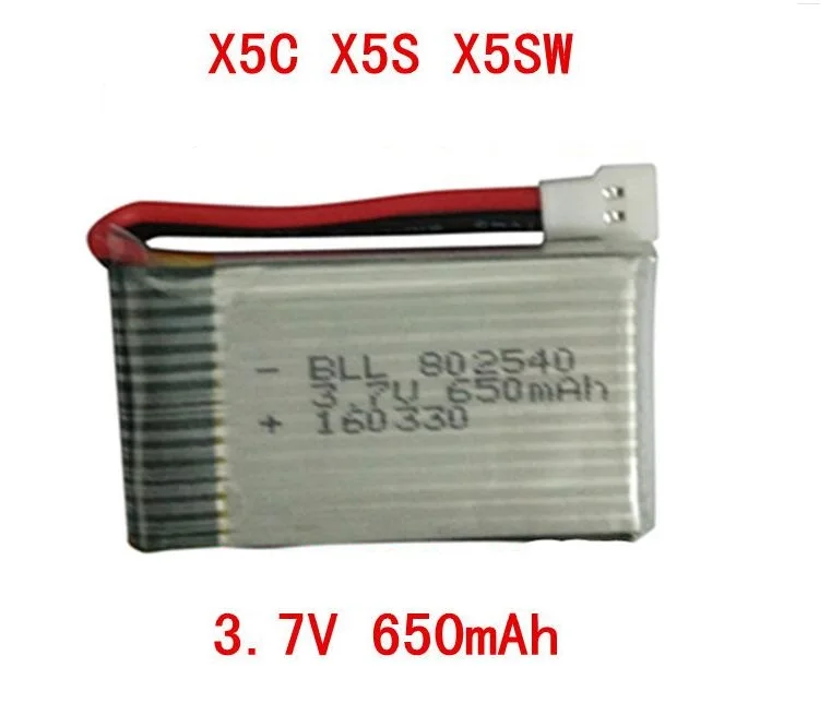 

3.7V 650mAh Battery for Syma X5C X5SW X5SC RC Quadcopter Spare Parts