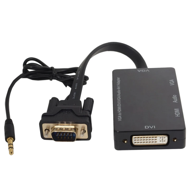 Vga к Аудио Hdmi Dvi 4 в 1 адаптер кабель многопортовый сплиттер конвертер для Hdtv Pc
