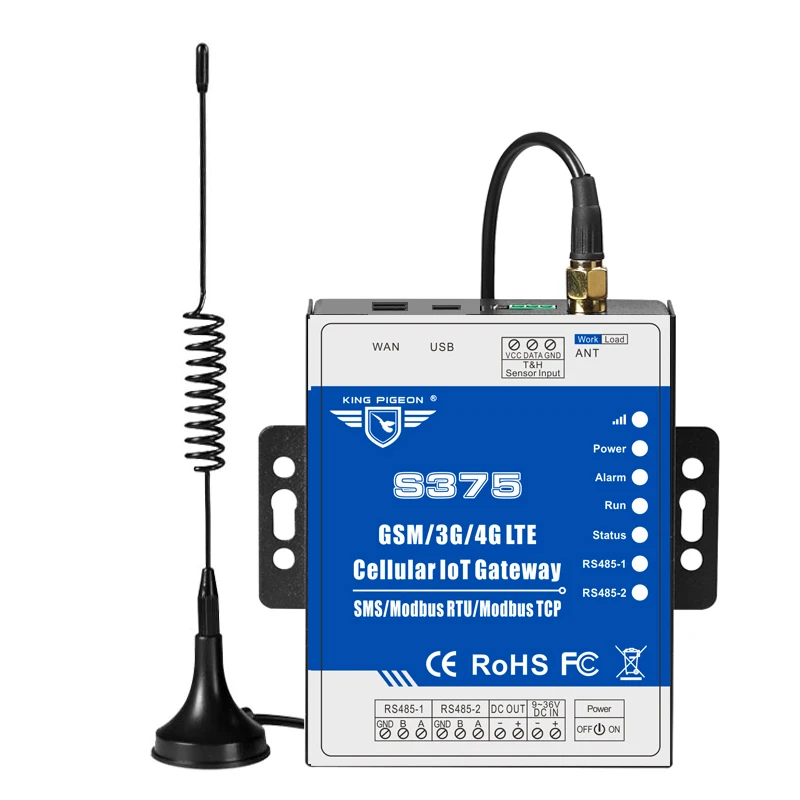 4G LTE Cellular IoT Modbus Gateway поддерживает 320 расширенных ввода/вывода бирок через RTU с 2 sim
