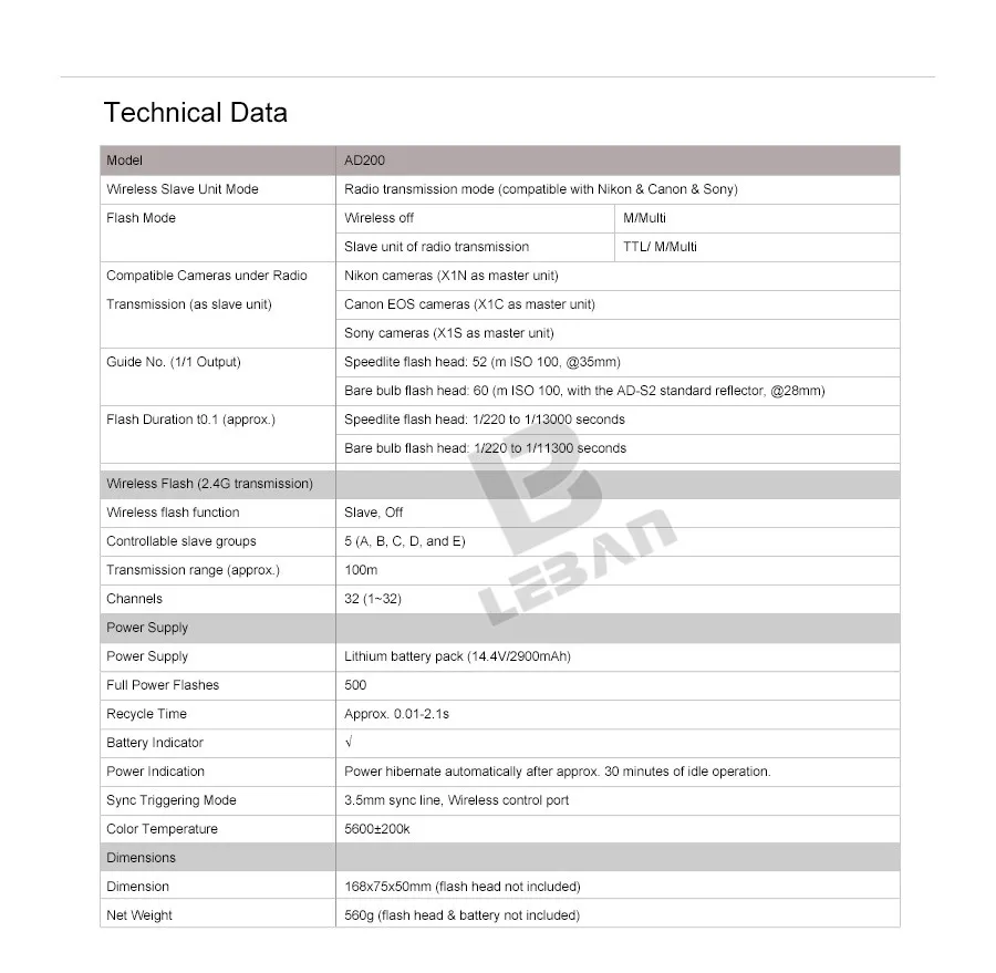 Godox AD200 200Ws GN 60 ttl Высокоскоростная синхронизация стробоскоп Встроенная 2,4G Беспроводная X система с литиевой батареей 2900mAh