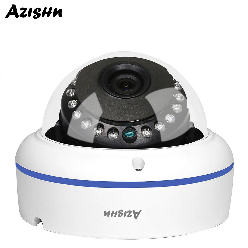 AZISHN 1080P 2MP HD 48 В POE IP камера антивандальная Onvif IR ночного видения видеонаблюдения