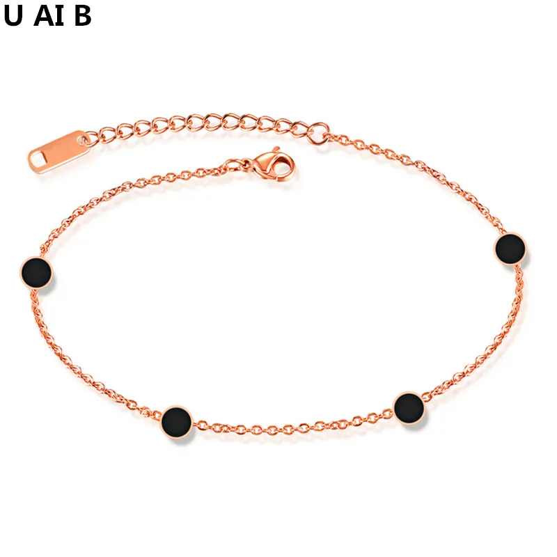 Японские и корейские студенты простой Titanium ноги стали декорирован розой цвет