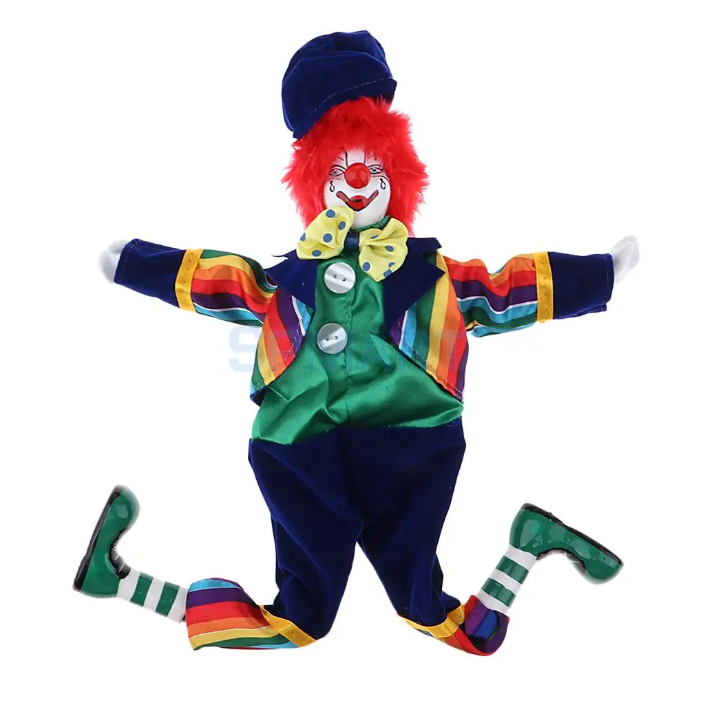 Фарфоровая кукла 35 см Грустный плач клоун одежда для коммедианов забавная