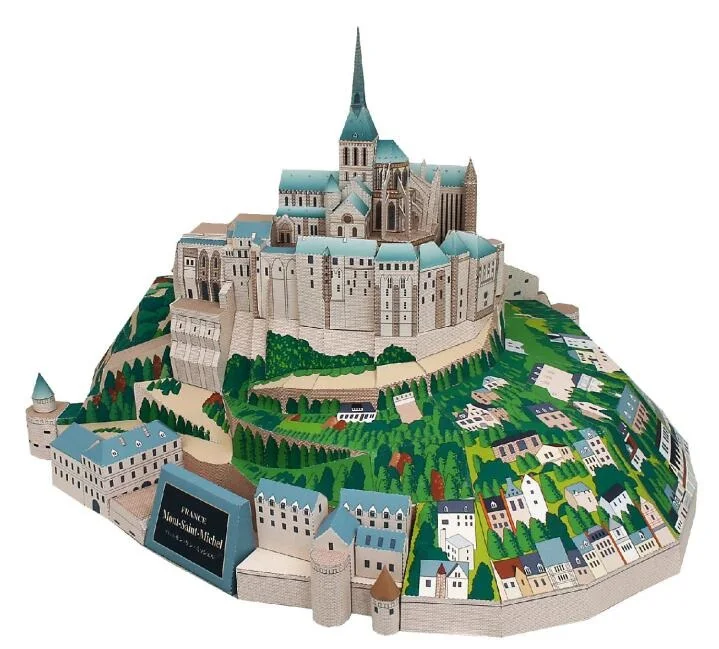 Мировая классика искусство Diy 3D бумажная модель обители Святого Мишеля