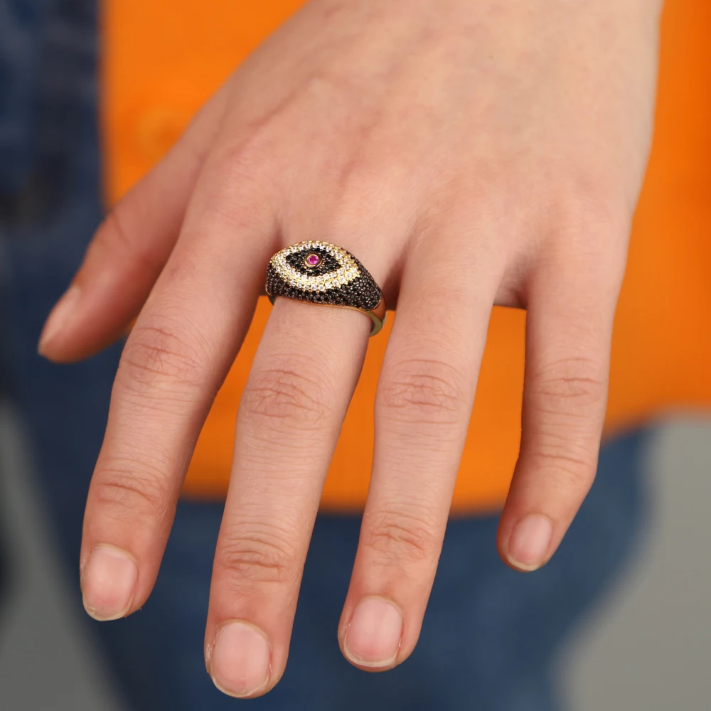 Модный Турецкий Дурной глаз кольцо браслет ювелирный набор микро проложить