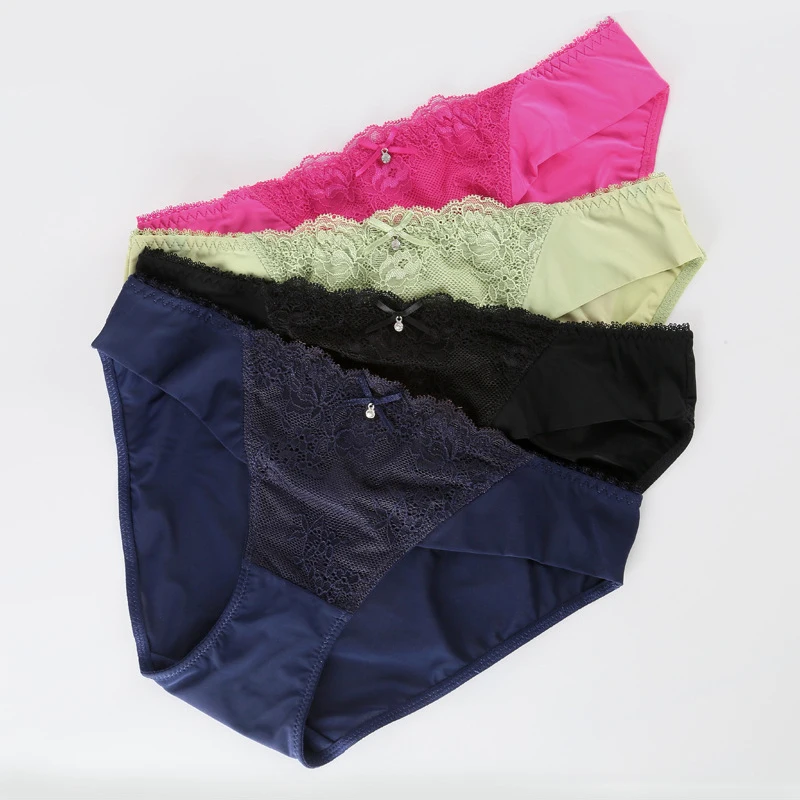 2017 удобная молоко шелковый стежка underwear женщины низкая талия романтический