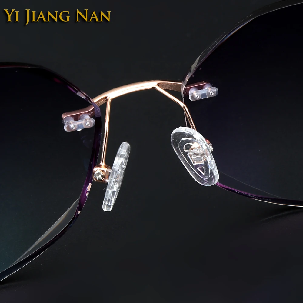 Алмазные очки титановые оправы тонированные линзы без oculos de grau feminino