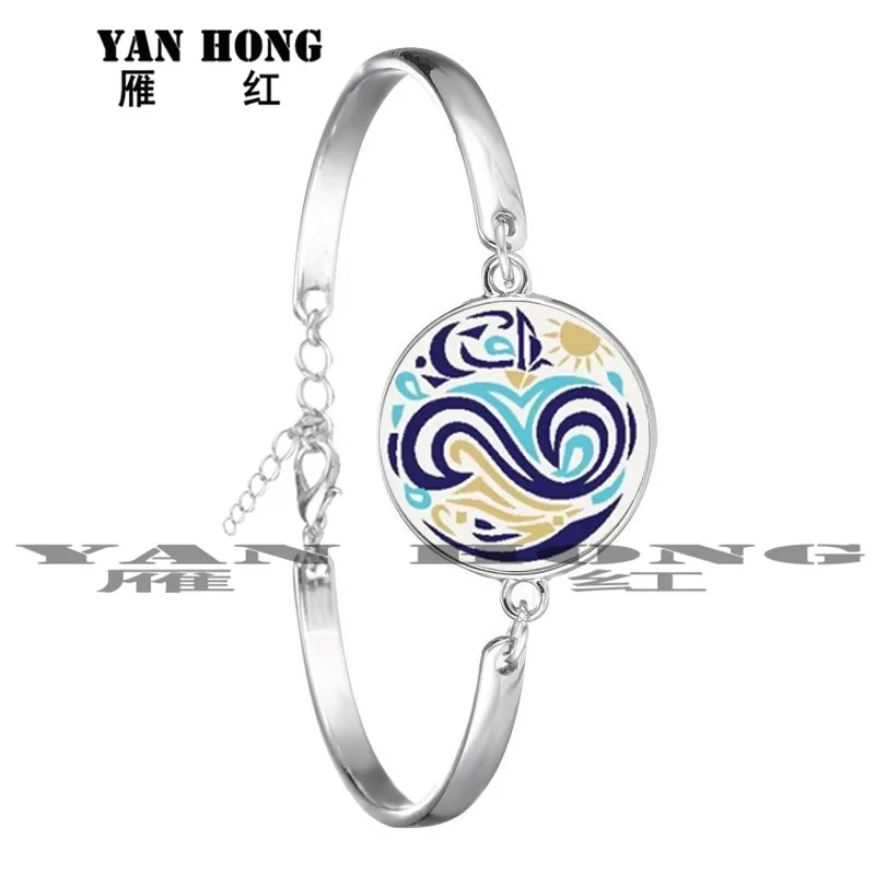 

Fashionable and beautiful bracelet. Glass crystal 18 mm. Handmade. Geometric elements, Horsehead paintings. It's meaningful jewe