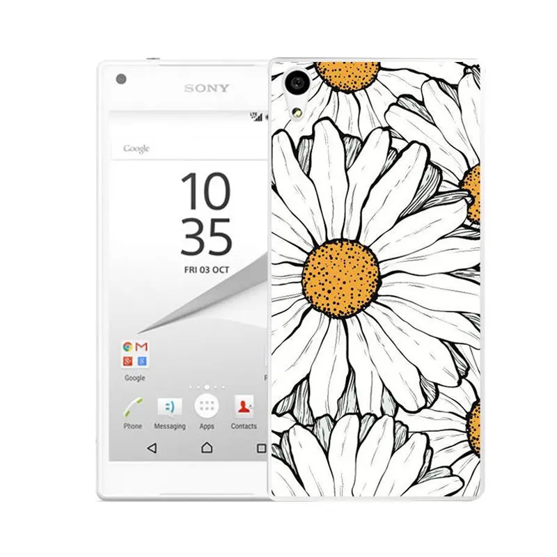 Qmswei ТПУ прозрачный мягкий чехол для телефона sony Z3 Z2 Z5 Z4 силиконовый цветочным