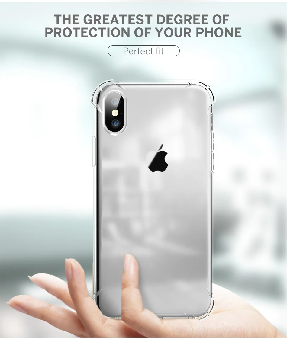 360 градусов подушка безопасности DropProof Мягкий Силиконовый ТПУ чехол для iPhone XS Max XR X прозрачный силиконовый штамп чехол для iPhone XS MAX XR