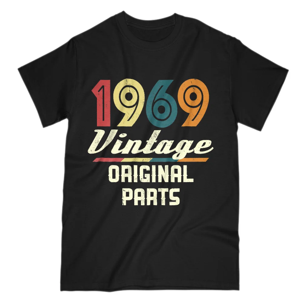 

Vintage 1969 Tee 50Th Birthday Gift Men'S Black Brand Men 2019 Fashion Round Neck Best Selling Male Natural Cotton T-Shirt