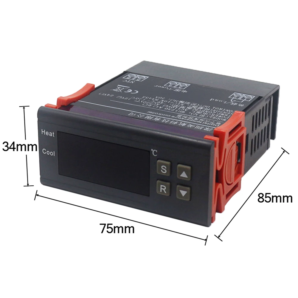 AC 220 V/10A 30A ЖК-дисплей Цифровой термостат регулятор температуры с датчиком NTC